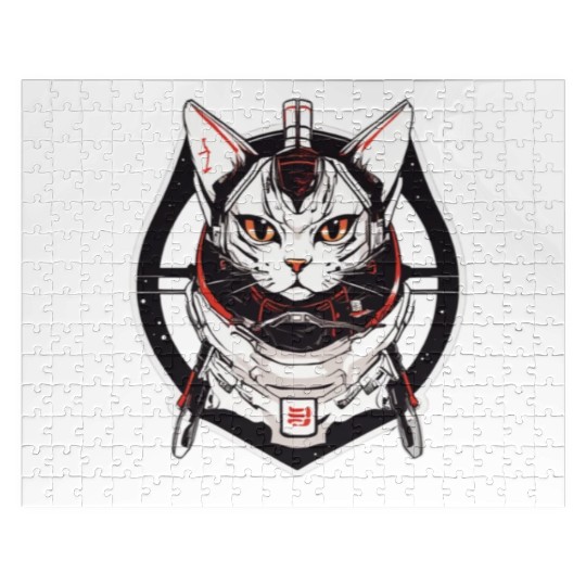 Samurai Space Cat Saga: Cosmic Feline Embarks on a Jigsaw Puzzles