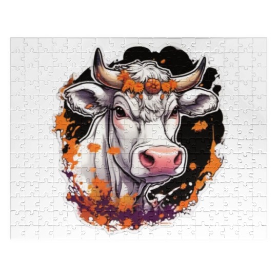 Kug Cow Halloween Cow Skull Cow Head Cows Jigsaw Puzzles