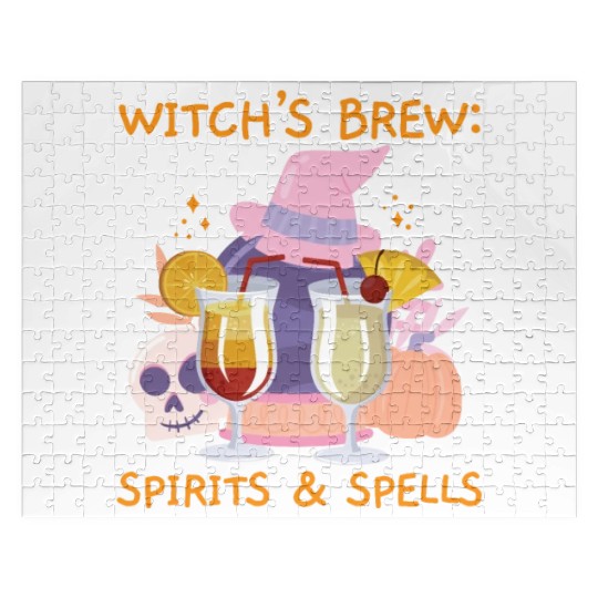 Witch's Brew: Spirits & Spells Bartender Halloween Jigsaw Puzzles