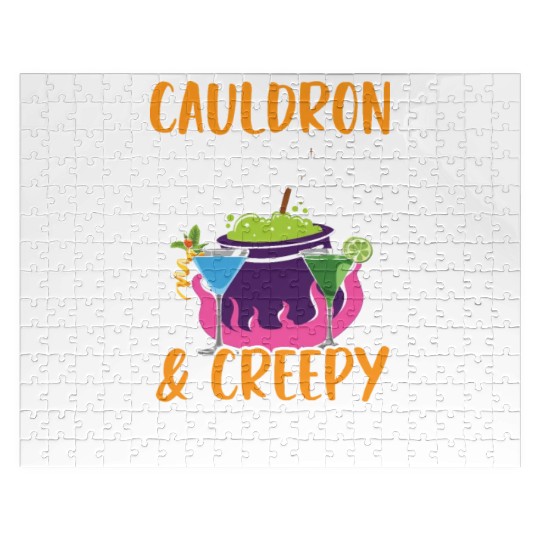Cauldron Cocktails & Creepy Cheers Halloween Jigsaw Puzzles