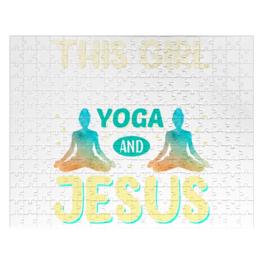 Christian Gift This Girl Runs On Yoga And Jesus Jigsaw Puzzles