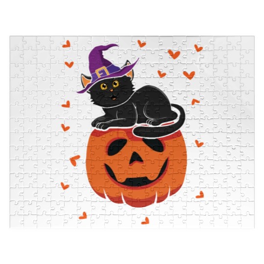 Cat In Pumpkin Cool Creepy Halloween Jigsaw Puzzles