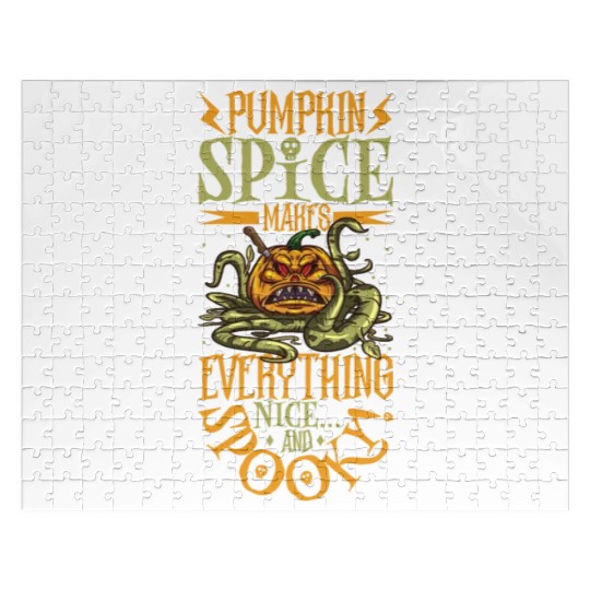 Scary Pumpkin Halloween Costume Autumn Fall Gift Jigsaw Puzzles