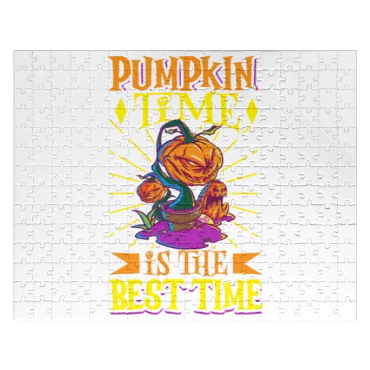 Scary Pumpkin Halloween Costume Autumn Fall Gift Jigsaw Puzzles