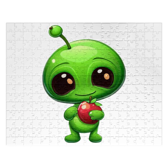 Green Alien Apple: Unexpected Fusion Jigsaw Puzzles