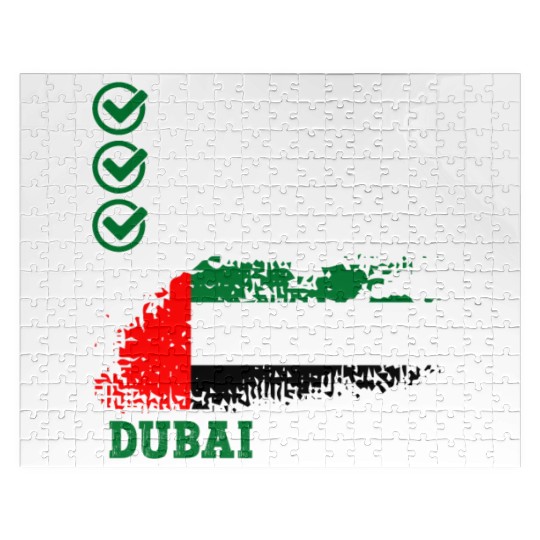 Luggage Passport No Kids Dubai Bound Vacation Jigsaw Puzzles