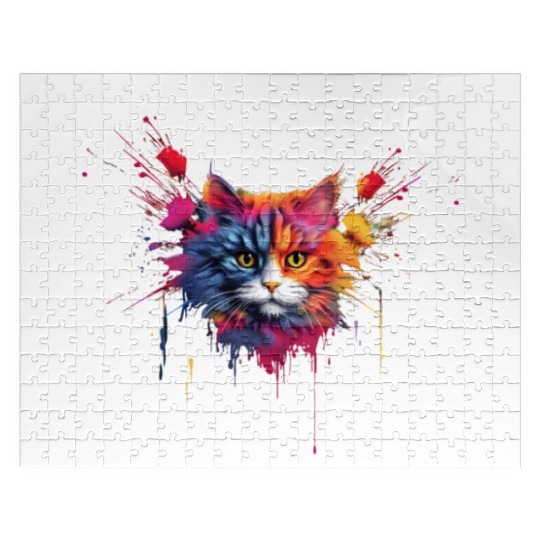 Color Explosion Persian Cat Jigsaw Puzzles