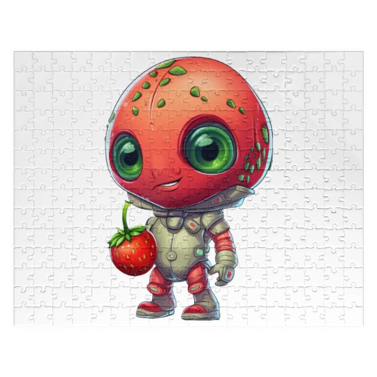 Red Alien Strawberry: Cute Fusion Jigsaw Puzzles