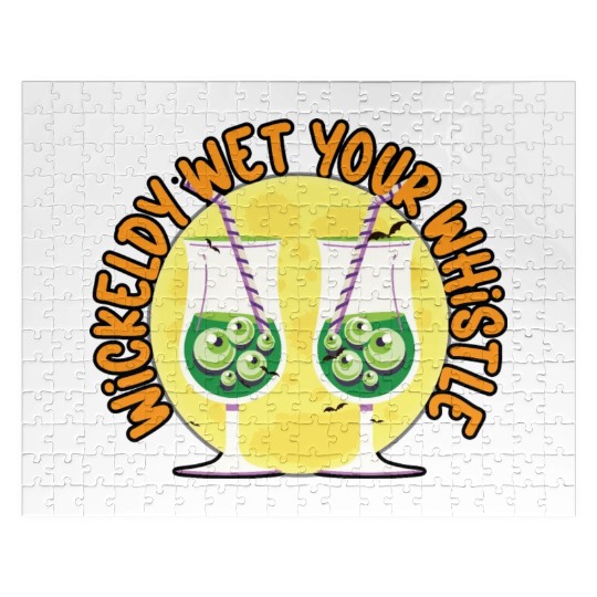 Wickedly Wet Your Whistle Bartender Halloween Jigsaw Puzzles