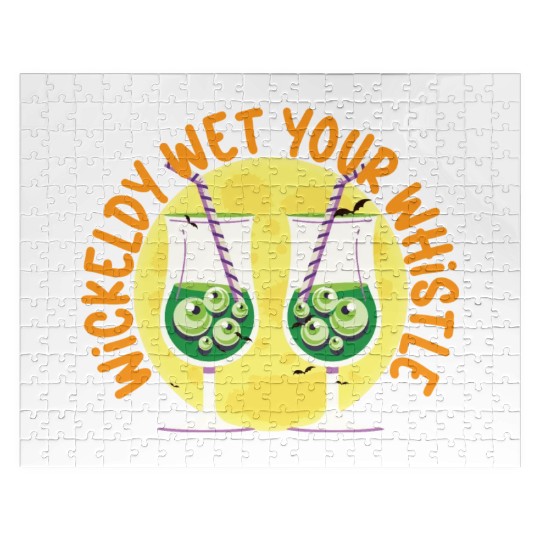 Wickedly Wet Your Whistle Bartender Halloween Jigsaw Puzzles