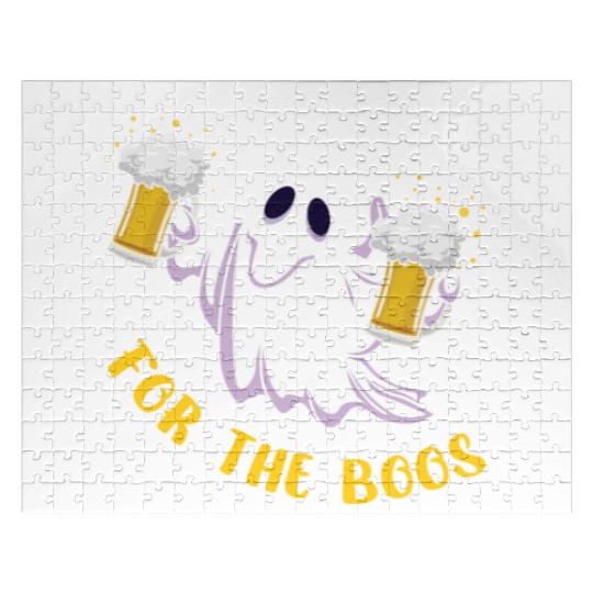 Alcohol Ghost Beer Lover Lazy Creepy Halloween Jigsaw Puzzles