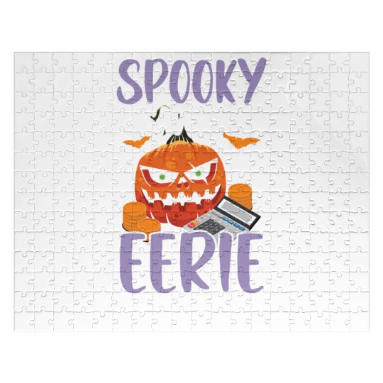 Spooky Savings Eerie Earnings Accountant Halloween Jigsaw Puzzles