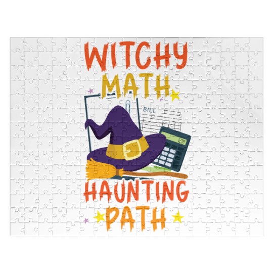 Witchy Math Haunting Path Accountant Halloween Jigsaw Puzzles