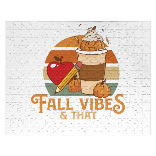 Fall Vibes That Kindergarten Life Teacher Student Jigsaw Puzzles