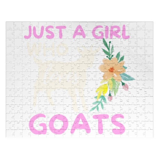 Just A Girl Who Loves Goats - Funny Goat Lover Jigsaw Puzzles