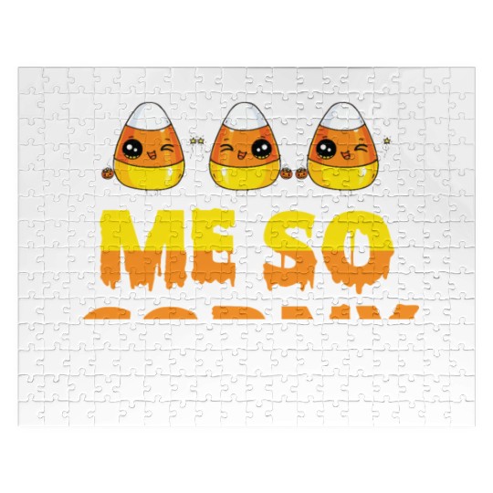 Me So Corny Candy Corn Funny Halloween Jigsaw Puzzles
