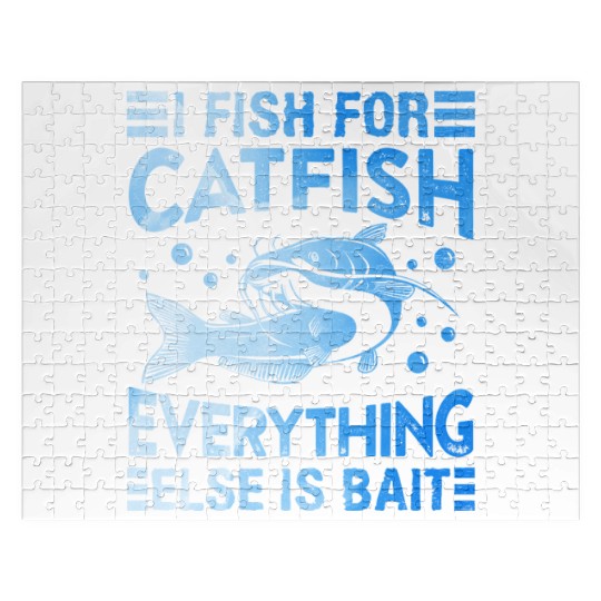 Catfish Hobby Angler I fish for Catfish Fishing Jigsaw Puzzles