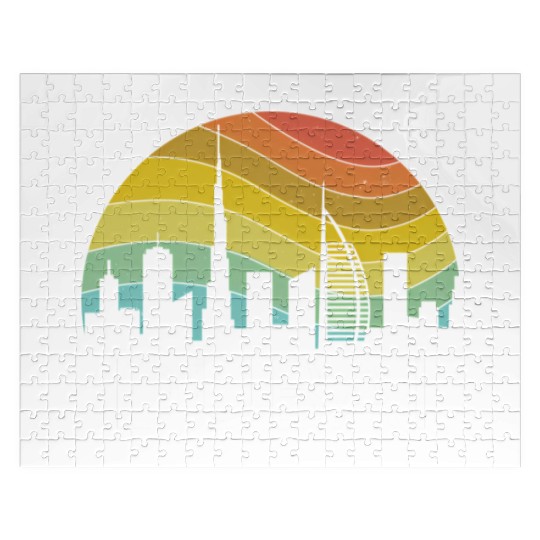 Dubai Skyline City Arab Emirates Uae Arcihtecture Jigsaw Puzzles