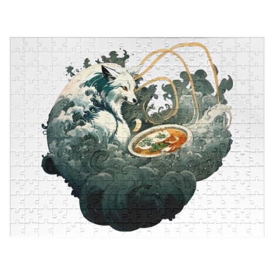 Nine Tailed Fox Ramen - Kitsune Jigsaw Puzzles