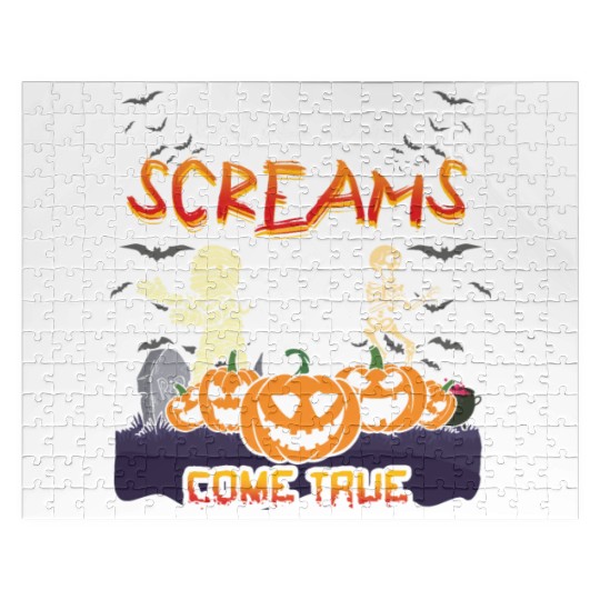 Scary Horror Monsters Skeleton Creepy Halloween Jigsaw Puzzles