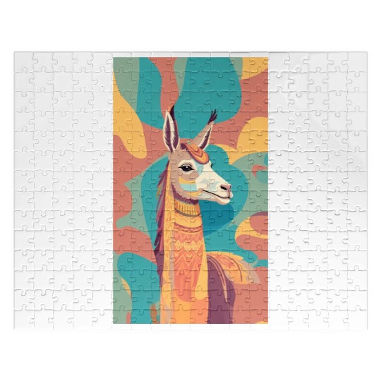 Alpaca art Jigsaw Puzzles