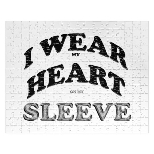 I wear my heart on my sleeve cute design gift Jigsaw Puzzles