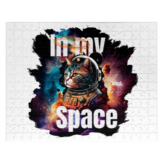 In my Mind Space Cat Astronaut Animal Pets Lover Jigsaw Puzzles