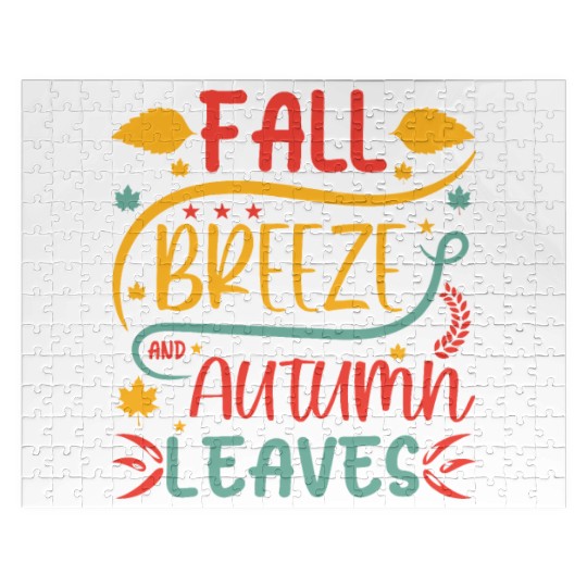 Fall Breeze And Autumn Leaves Jigsaw Puzzles