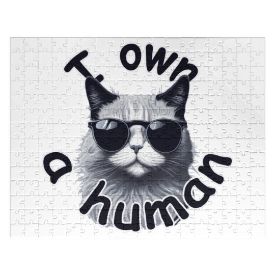 i own a human By Jonathan P. Jigsaw Puzzles