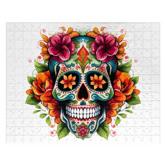 Day of the Dead Iconic Sugar Skull Jigsaw Puzzles