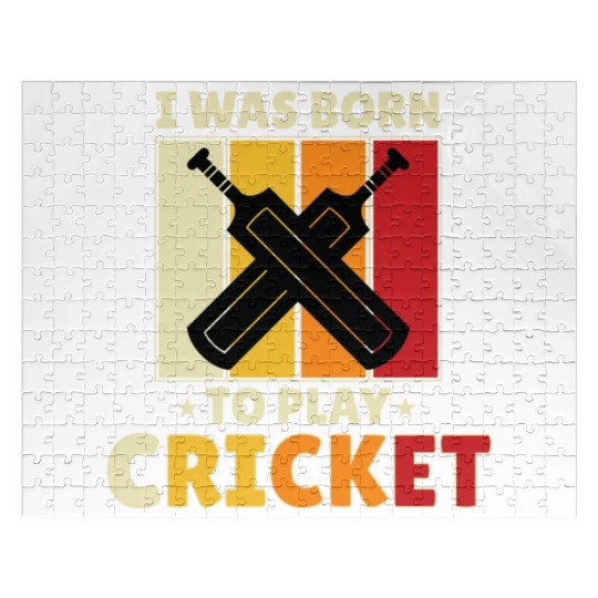 I Was Born To Play Cricket Jigsaw Puzzles