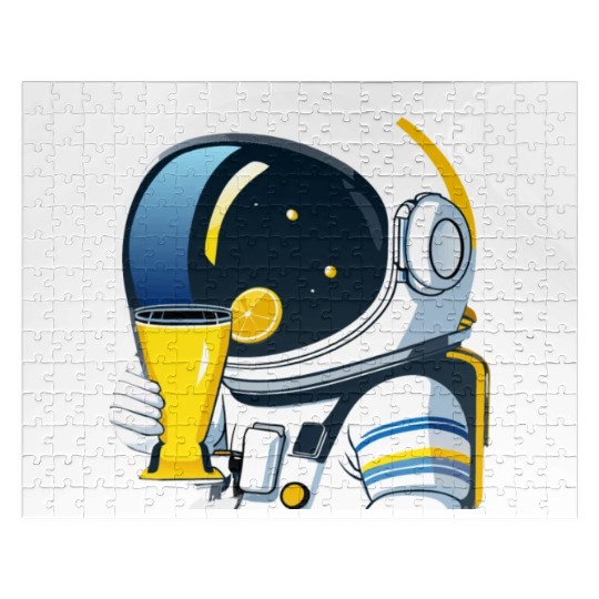 astronaut drinks lemon tea Jigsaw Puzzles