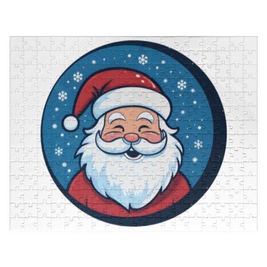 Vintage Santa Smiles Christmas Cheer Jigsaw Puzzles