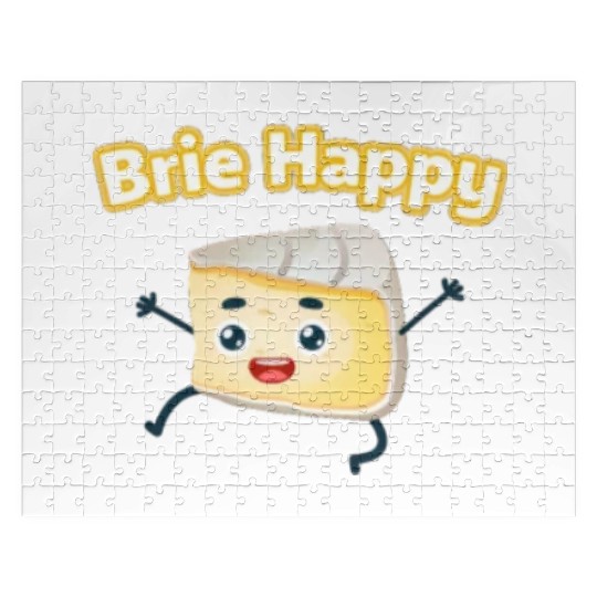 Brie Happy: Cheesy Pun for Cheese Lovers Jigsaw Puzzles