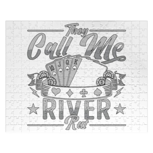 Poker Dice They Call Me River Rat Loves Card Game Jigsaw Puzzles