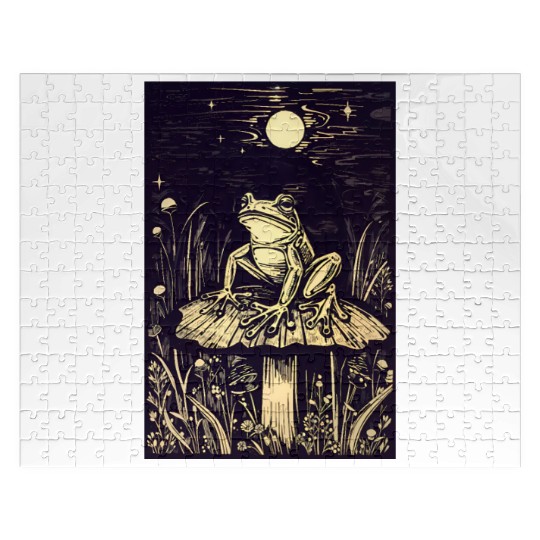 Starry night frog Jigsaw Puzzles