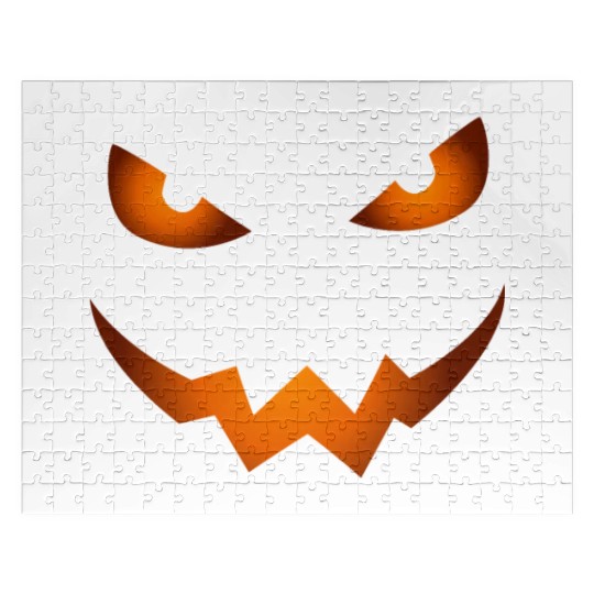Scary Jack O Lantern Pumpkin Face Halloween Jigsaw Puzzles
