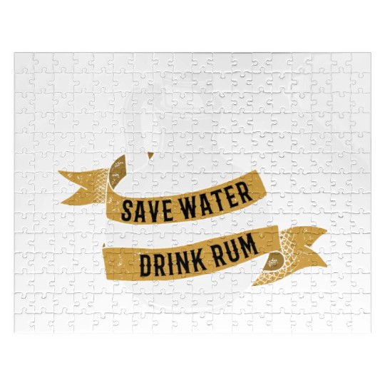 Save Water Drink Rum Jigsaw Puzzles
