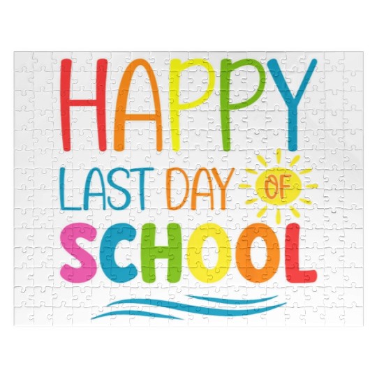 Happy Last Day Of School Teacher Student Jigsaw Puzzles
