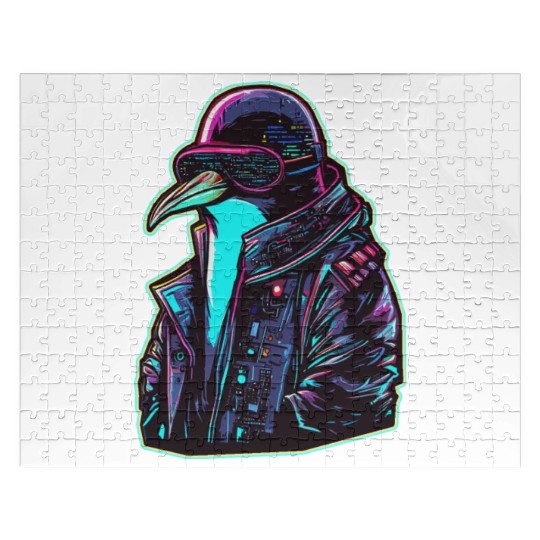 Cyberpunk Penguin Jigsaw Puzzles