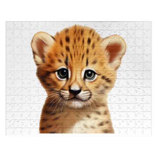 Baby cheetah portrait Jigsaw Puzzles