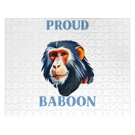 Baboon Monkey Lover Wildlife Animal Zookeeper Jigsaw Puzzles