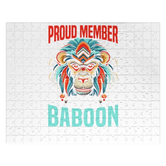 Baboon Monkey Lover Wildlife Animal Zookeeper Jigsaw Puzzles