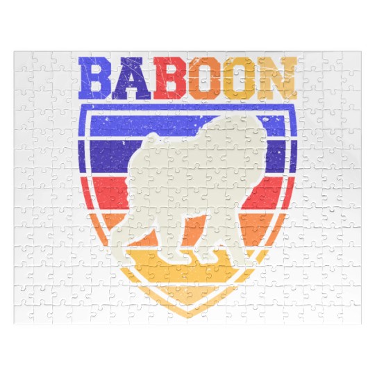 Baboon Monkey Lover Wildlife Animal Zookeeper Jigsaw Puzzles