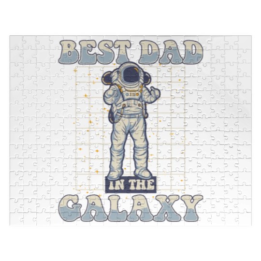 Best Dad In The Galaxy Astronautical Spacecraft Jigsaw Puzzles