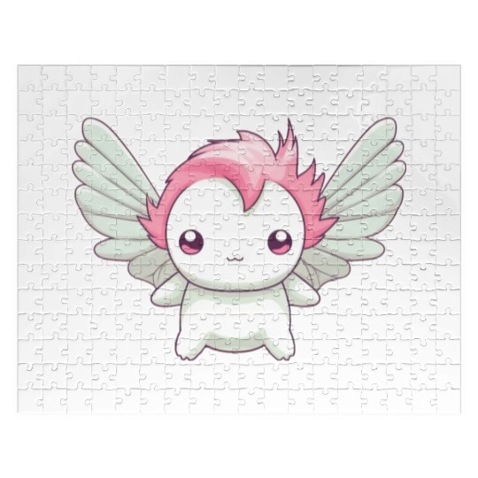 Sweet Axolotl with Angel Wings: Heavenly Design Jigsaw Puzzles