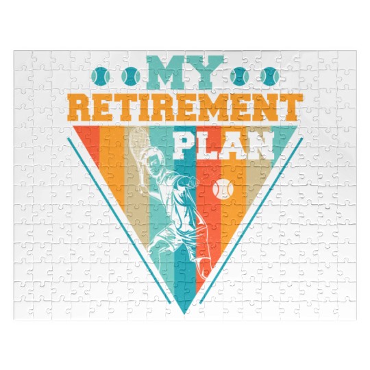 My Retirement Plan Tennis Racket Sport Jigsaw Puzzles