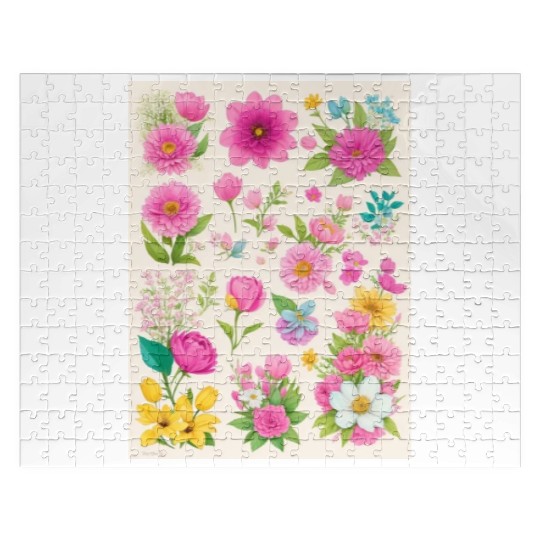 Buttercup and Marigold Spring Flowers Jigsaw Puzzles