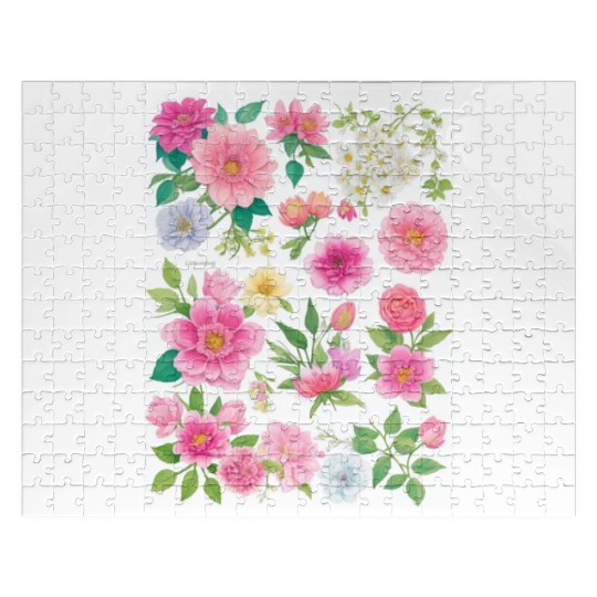 Lavender and Lilac Spring Flowers Jigsaw Puzzles