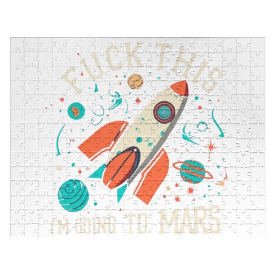 Kids Rocket Mars Space Jigsaw Puzzles Tees Jigsaw Puzzles Sweet